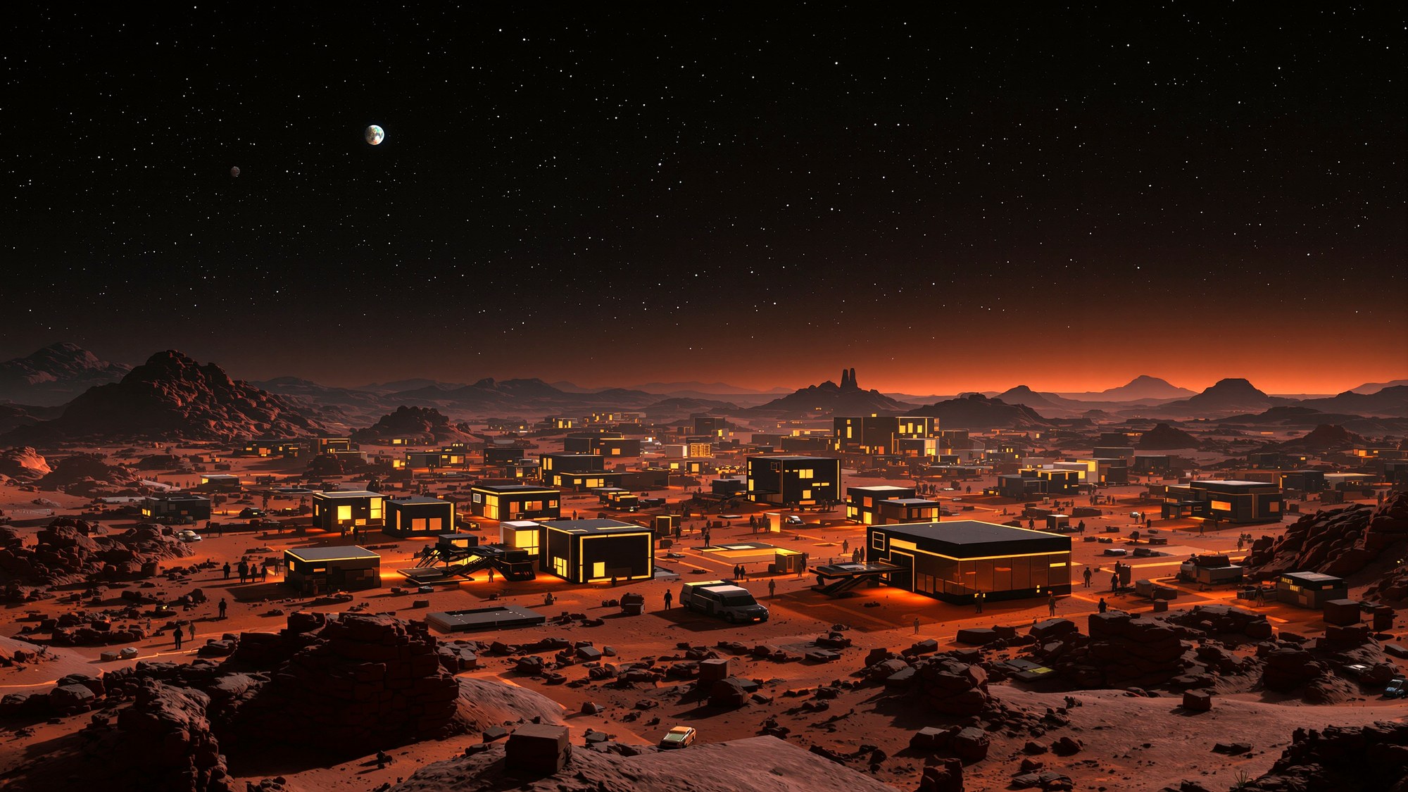 Mars at night